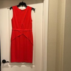 BCBGMaxAzria Red Sleeveless Sheath Dress
